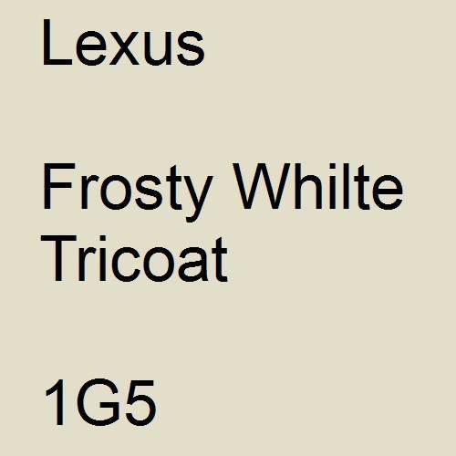 Lexus, Frosty Whilte Tricoat, 1G5.